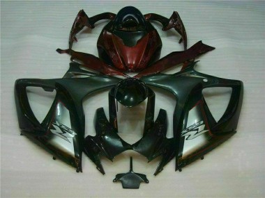 Noir Rouge Carénage Moto GSXR 600 / 750 K6 06-07