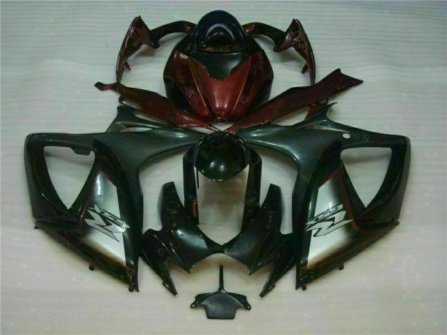 Noir Rouge Carénage Moto GSXR 600 / 750 K6 06-07 Noir Rouge Carénage Moto GSXR 600 / 750 K6 06-07