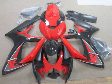 Noir Rouge Carénage Moto GSXR 600 K6 06-07