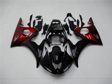 Noir Rouge Carénage Moto R6 03-05