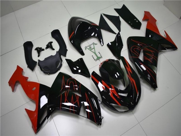 Noir Rouge Carénage Moto ZX10R 06-07 Noir Rouge Carénage Moto ZX10R 06-07