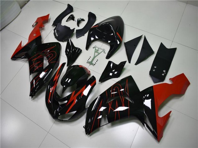Noir Rouge Carénage Moto ZX10R 06-07 Noir Rouge Carénage Moto ZX10R 06-07