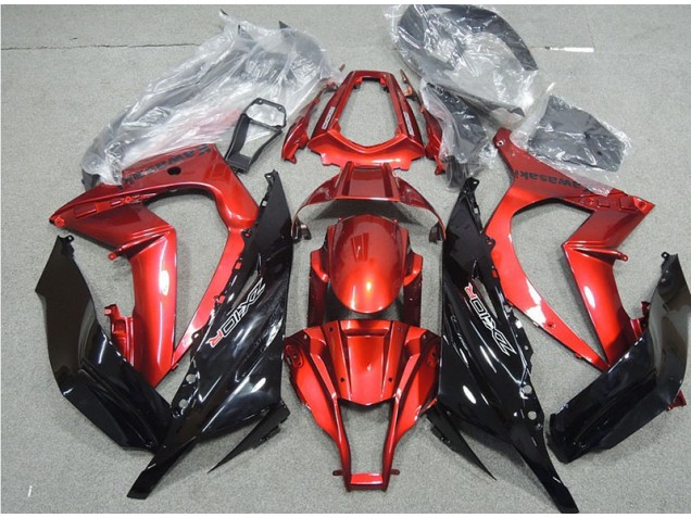 Noir Rouge Carénage Moto ZX10R 11-15 Noir Rouge Carénage Moto ZX10R 11-15