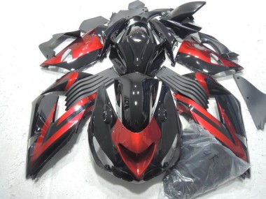 Noir Rouge Carénage Moto ZX14R ZZR 1400 06-11