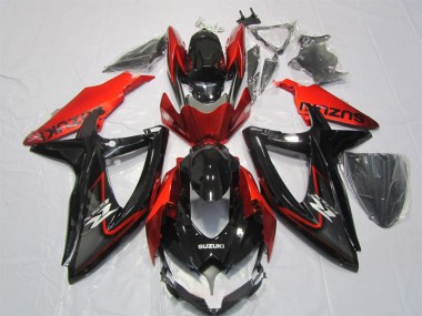 Noir Rouge Carénages Moto GSXR 1000 K7 07-08