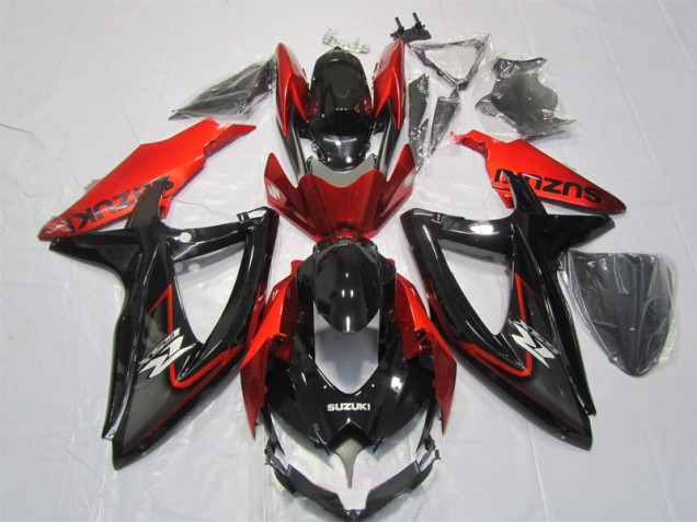 Noir Rouge Carénages Moto GSXR 1000 K7 07-08