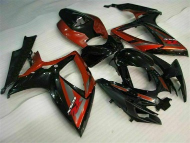 Noir Rouge Carénages Moto GSXR 600 / 750 K6 06-07