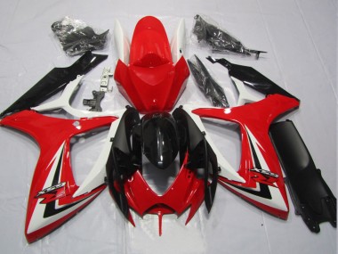 Noir Rouge Carénages Moto GSXR 600 K6 06-07