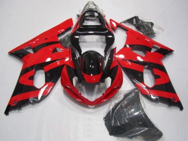 Noir Rouge Carénages Moto GSXR 750 K1 K2 K3 01-03