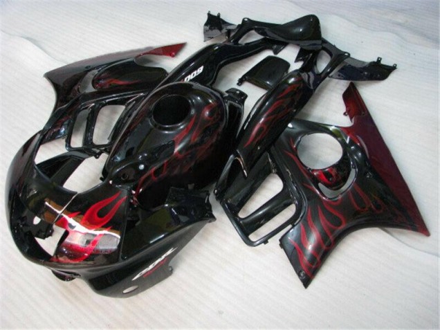 Noir Rouge Flamme Carénage Moto CBR 600 F3 95-98 Noir Rouge Flamme Carénage Moto CBR 600 F3 95-98