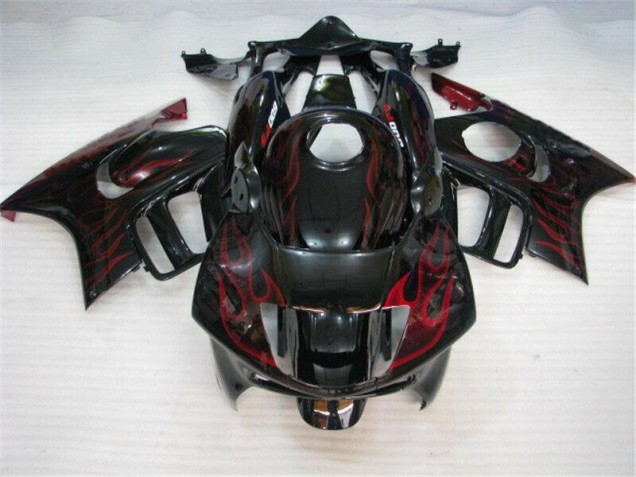 Noir Rouge Flamme Carénage Moto CBR 600 F3 95-98 Noir Rouge Flamme Carénage Moto CBR 600 F3 95-98
