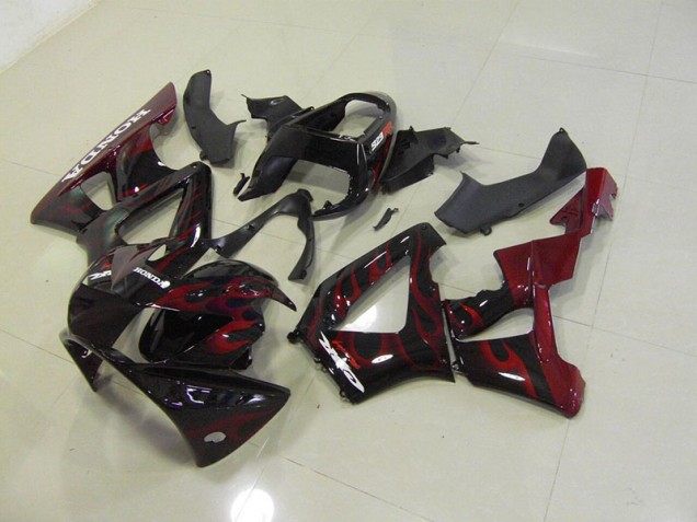 Noir Rouge Flamme Carénage Moto CBR 900 RR 929 00-01 Noir Rouge Flamme Carénage Moto CBR 900 RR 929 00-01