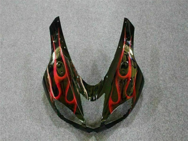 Noir Rouge Flamme Carénage Moto ZX6R 07-08 Noir Rouge Flamme Carénage Moto ZX6R 07-08