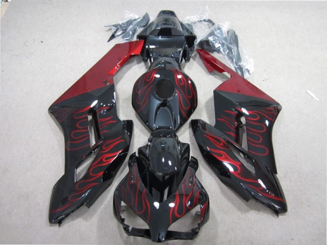 Noir Rouge Flamme Carénages Moto CBR 1000 RR 04-05