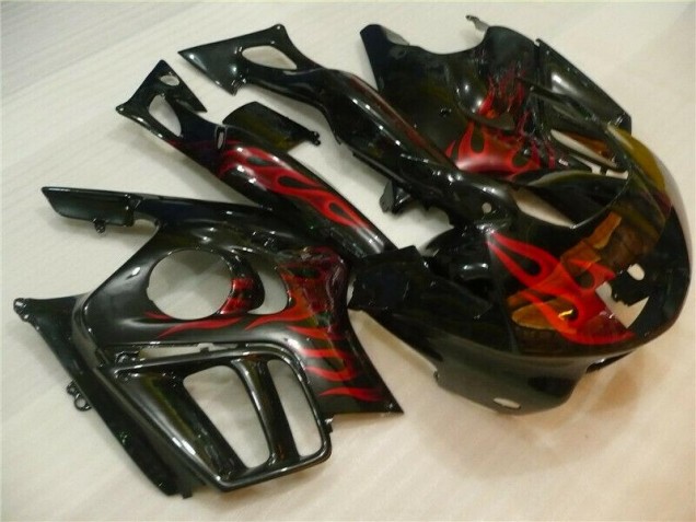 Noir Rouge Flamme Carénages Moto CBR 600 F3 95-98 Noir Rouge Flamme Carénages Moto CBR 600 F3 95-98