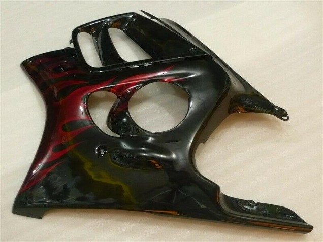 Noir Rouge Flamme Carénages Moto CBR 600 F3 95-98 Noir Rouge Flamme Carénages Moto CBR 600 F3 95-98