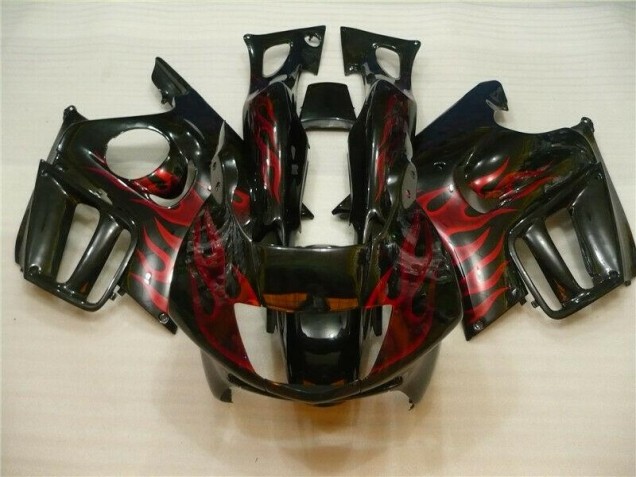 Noir Rouge Flamme Carénages Moto CBR 600 F3 95-98 Noir Rouge Flamme Carénages Moto CBR 600 F3 95-98