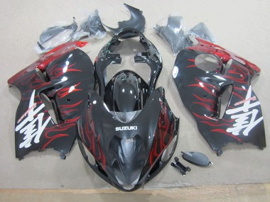 Noir Rouge Flamme Carrosserie Moto GSXR 1300 Hayabusa 96-07