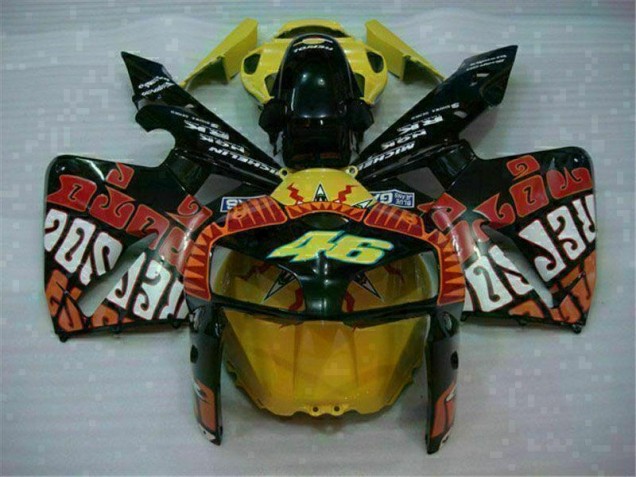 Noir Rouge Jaune 46 Carénage Moto CBR 600 RR 05-06 Noir Rouge Jaune 46 Carénage Moto CBR 600 RR 05-06
