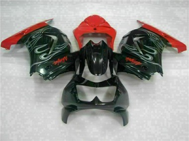 Noir Rouge Ninja Carénage Moto EX250 08-12