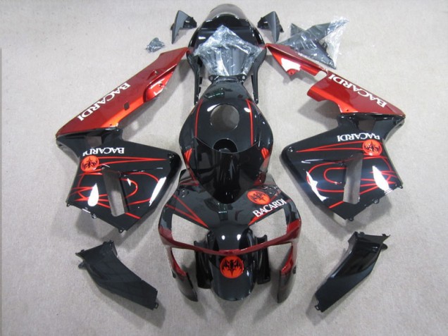 Noir Rouge RACARDI Carénage Moto CBR 600 RR 03-04 Noir Rouge RACARDI Carénage Moto CBR 600 RR 03-04