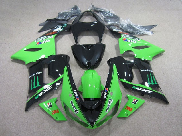 Noir Vert 3M Touch4 Monster Carénage Moto ZX6R 05-06