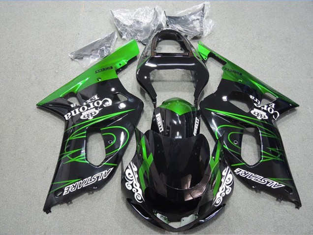 Noir Vert Corona Extra Carénage Moto GSXR 600 K1 K2 K3 01-03