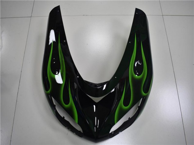 Noir Vert Flamme Carénage Moto ZX10R 06-07