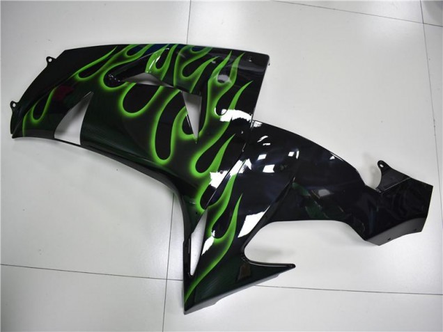 Noir Vert Flamme Carénage Moto ZX10R 06-07