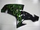 Noir Vert Flamme Carénage Moto ZX10R 06-07