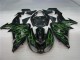 Noir Vert Flamme Carénage Moto ZX10R 06-07