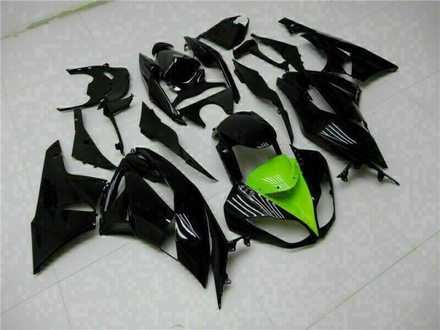 Noir Vert Kit Carénages Motos Complet ZX6R 09-12