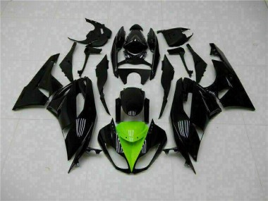 Noir Vert Kit Carénages Motos Complet ZX6R 09-12