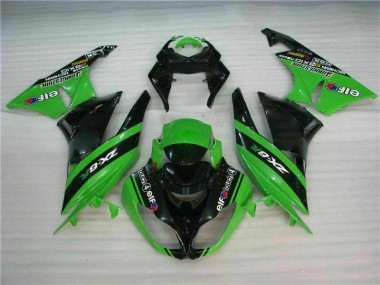 Noir Vert Kit Carénages Motos ZX6R 09-12