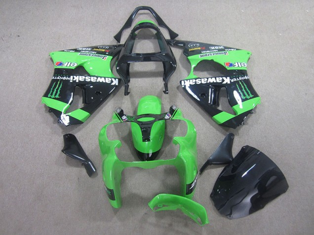 Noir Vert Monster Carénage Moto ZX6R 00-02 Noir Vert Monster Carénage Moto ZX6R 00-02