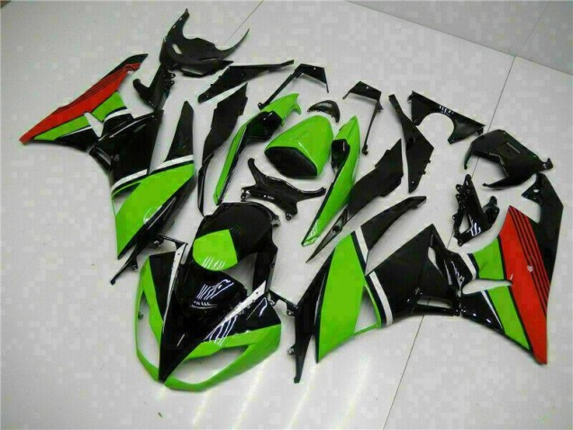 Noir Vert Rouge Carénage Moto ZX6R 09-12 Noir Vert Rouge Carénage Moto ZX6R 09-12