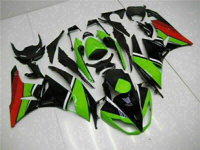 Noir Vert Rouge Carénage Moto ZX6R 09-12 Noir Vert Rouge Carénage Moto ZX6R 09-12
