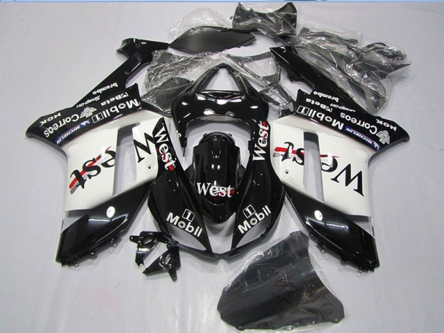 Noir West Mobil Carénage Moto ZX6R 07-08