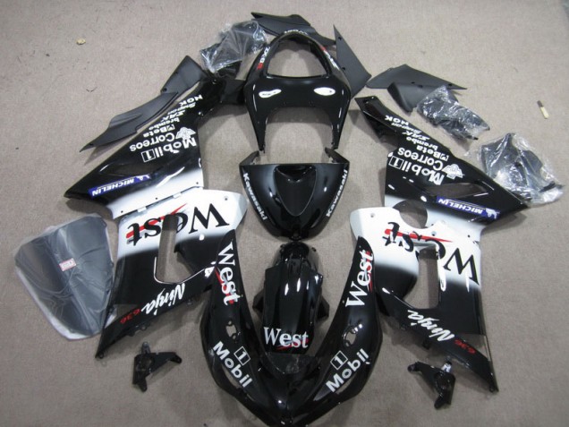 Noir West Mobil Ninja 636 Carénage Moto ZX6R 05-06