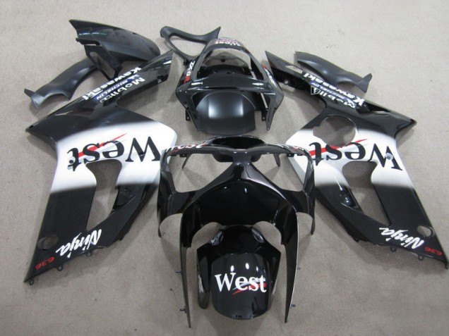 Noir West Ninja 636 Carénage Moto ZX6R 03-04