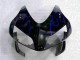 Noir avec Bleu Flamme Carénage Moto CBR 600 RR 03-04 Noir avec Bleu Flamme Carénage Moto CBR 600 RR 03-04