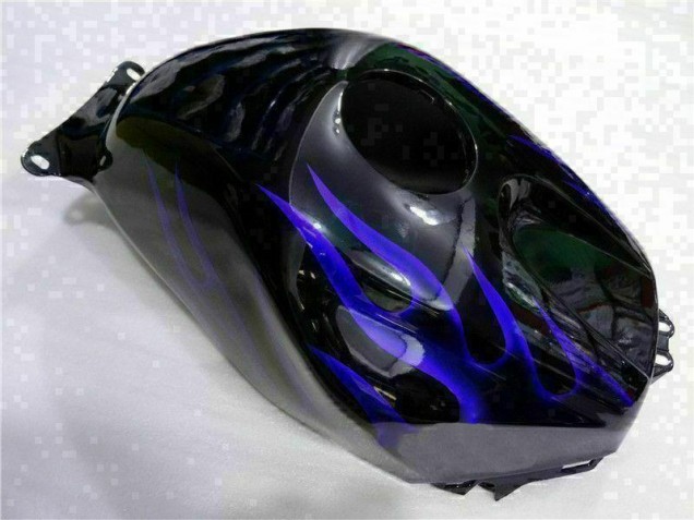 Noir avec Bleu Flamme Carénage Moto CBR 600 RR 03-04 Noir avec Bleu Flamme Carénage Moto CBR 600 RR 03-04