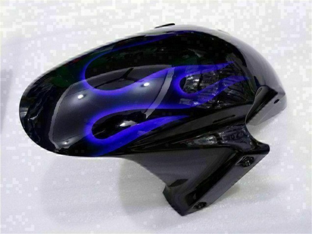 Noir avec Bleu Flamme Carénage Moto CBR 600 RR 03-04 Noir avec Bleu Flamme Carénage Moto CBR 600 RR 03-04