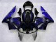 Noir avec Bleu Flamme Carénage Moto CBR 600 RR 03-04 Noir avec Bleu Flamme Carénage Moto CBR 600 RR 03-04