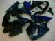 Noir avec Bleu Flamme Carénage Moto ZX6R 00-02