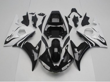 Noir et Blanc Carénage Moto R6 03-05