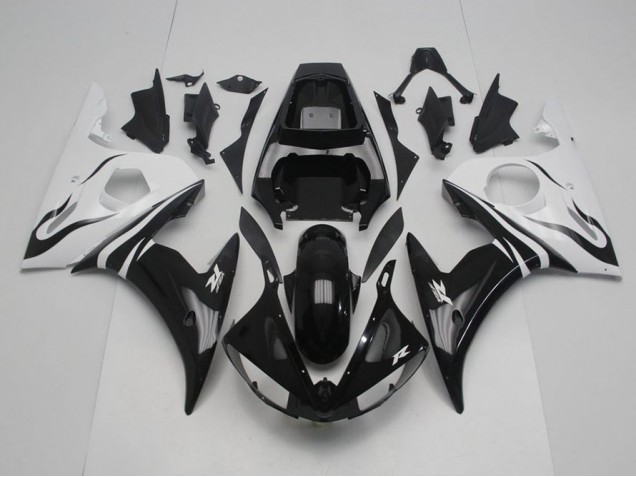 Noir et Blanc Carénage Moto R6 03-05 Noir et Blanc Carénage Moto R6 03-05