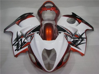 Orange Blanc Noir Carénage Moto GSXR 1300 Hayabusa 96-07