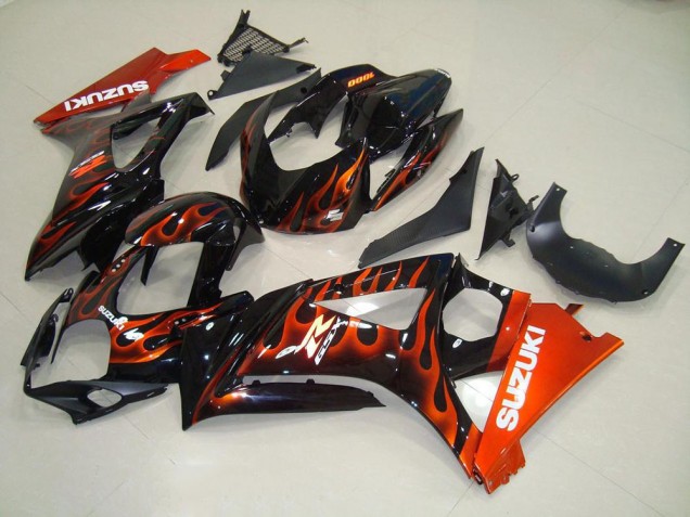 Orange Flamme Carénage Moto GSXR 1000 K7 07-08 Orange Flamme Carénage Moto GSXR 1000 K7 07-08