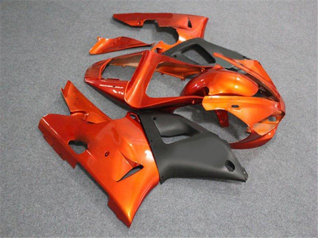 Orange Noir Carénage Moto R1 00-01 Orange Noir Carénage Moto R1 00-01